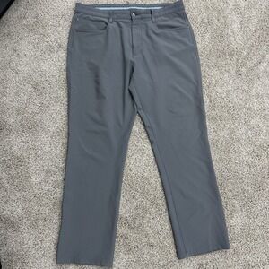 Footjoy Pant‎ Mens 36x32 (30) Athletic Fit Performance Golf Chino Stretch Gray